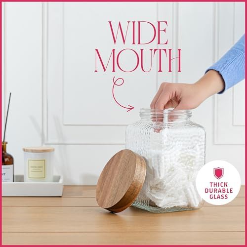 Retro design glass pantry canisters set of three — photo 4