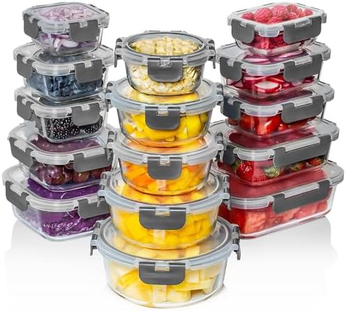 Round small glass pantry storage set