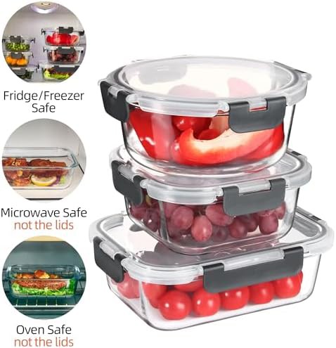 Twelve pack gray glass meal prep containers — photo 4