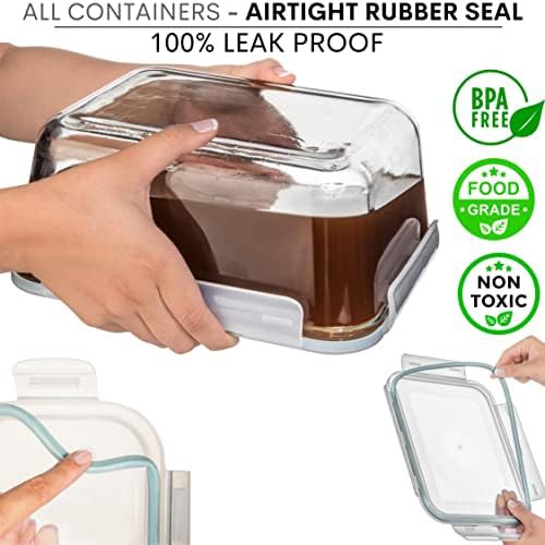 Large glass storage containers with locking lids — photo 5