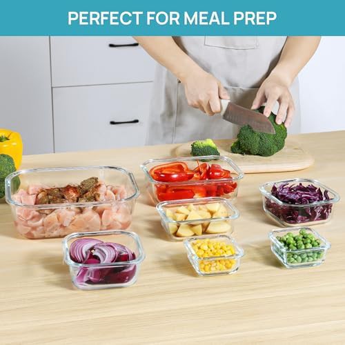 Extra large glass storage containers seven piece set — photo 3