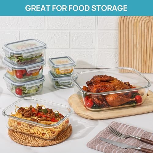 Extra large glass storage containers seven piece set — photo 4