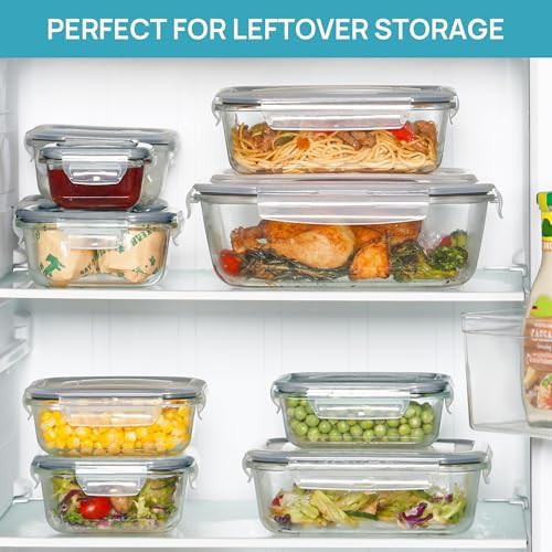 Extra large glass storage containers seven piece set — photo 5