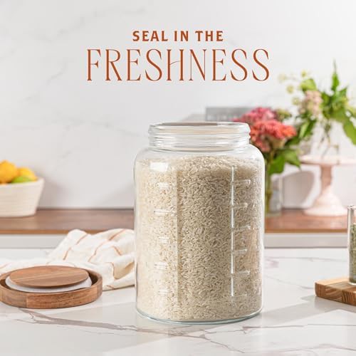One gallon glass mason jar with wooden lid — photo 3