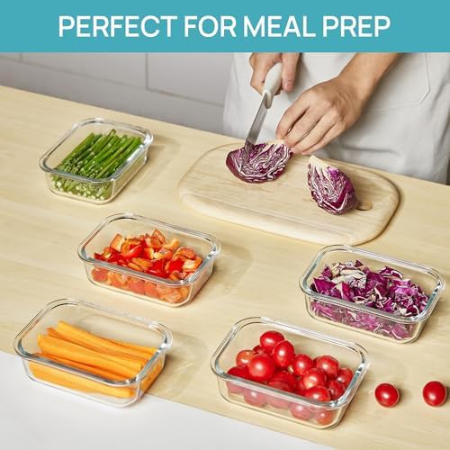 Grey airtight glass meal prep containers 22 oz — photo 4