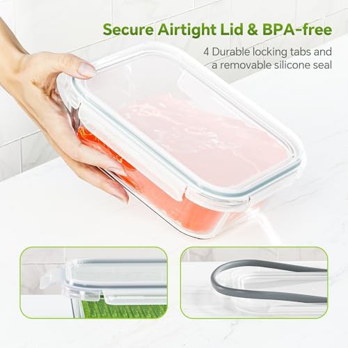 Five pack borosilicate glass lunch containers — photo 3
