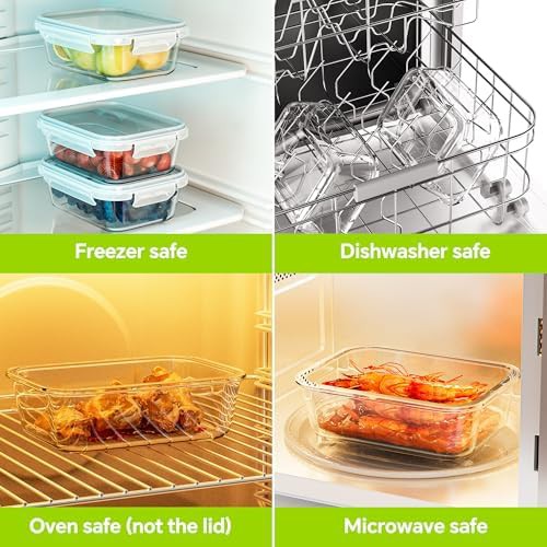Five pack borosilicate glass lunch containers — photo 4