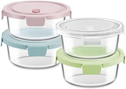 Medium borosilicate glass containers with vents