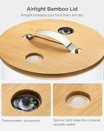 Glass rice dispenser with wooden stand 3L — photo 3