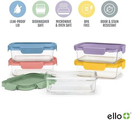 Desert glass meal prep containers with locking lids — photo 3