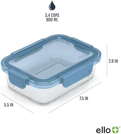 Desert glass meal prep containers with locking lids — photo 4