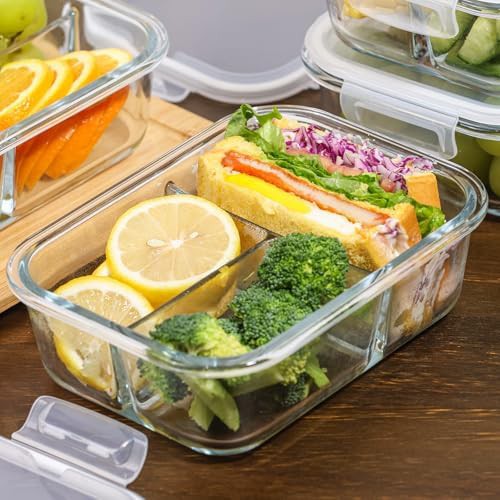 Five pack divided glass bento boxes — photo 5