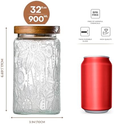 Set of three 32 oz glass pantry jars — photo 3