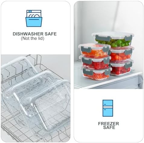 KOMUEE 10 pack borosilicate glass food storage — photo 5