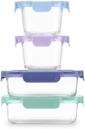 Purple rain mixed glass food storage set