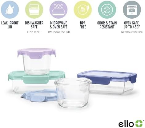 Purple rain mixed glass food storage set — photo 3