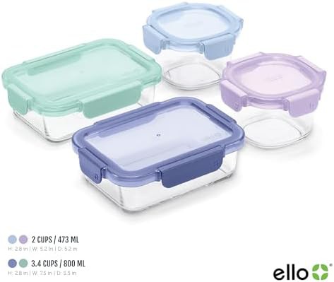 Purple rain mixed glass food storage set — photo 4