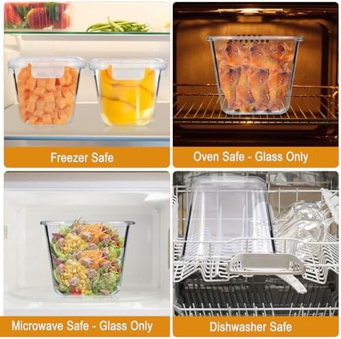 Square glass soup and salad containers — photo 5
