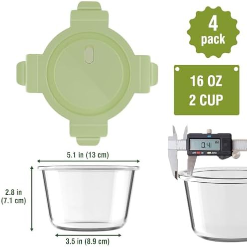 Stackable clear glass containers for leftovers — photo 3