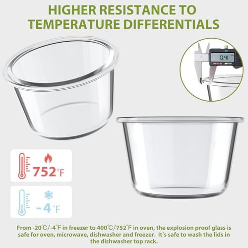 Stackable clear glass containers for leftovers — photo 5