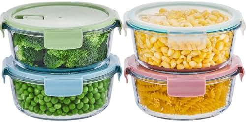 Round glass containers 4 cup