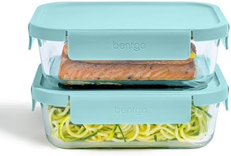 Leak proof glass storage four piece set