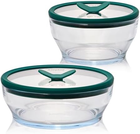 Clear kale medium glass storage set