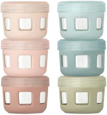 Sunny shore glass baby food storage jars