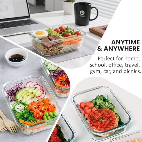 Four pack of airtight glass food containers — photo 5