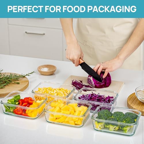 Grey glass meal prep containers 30 oz — photo 4