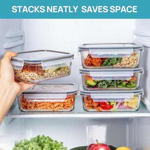 Grey glass meal prep containers 30 oz — photo 5