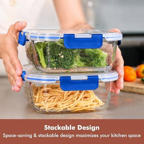 Large glass meal prep containers 41 oz — photo 4