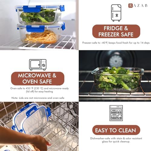 Large glass meal prep containers 41 oz — photo 5