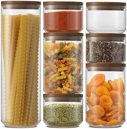 Holden glass canisters with acacia lids