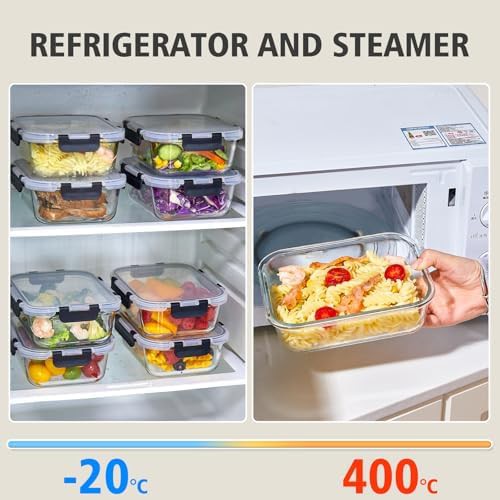 Ten Pack Medium Glass Bento Boxes with Lids — photo 5