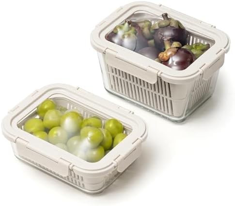 Glass produce containers with flexible silicone lids