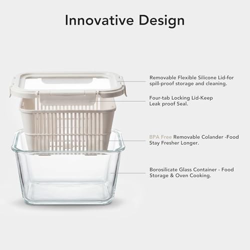 Glass produce containers with flexible silicone lids — photo 3