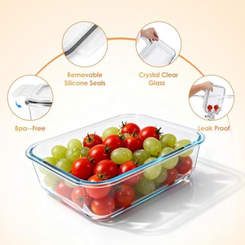 Large airtight glass containers for baking — photo 3