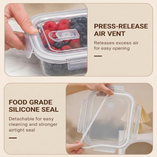 White vented glass produce storage set — photo 5